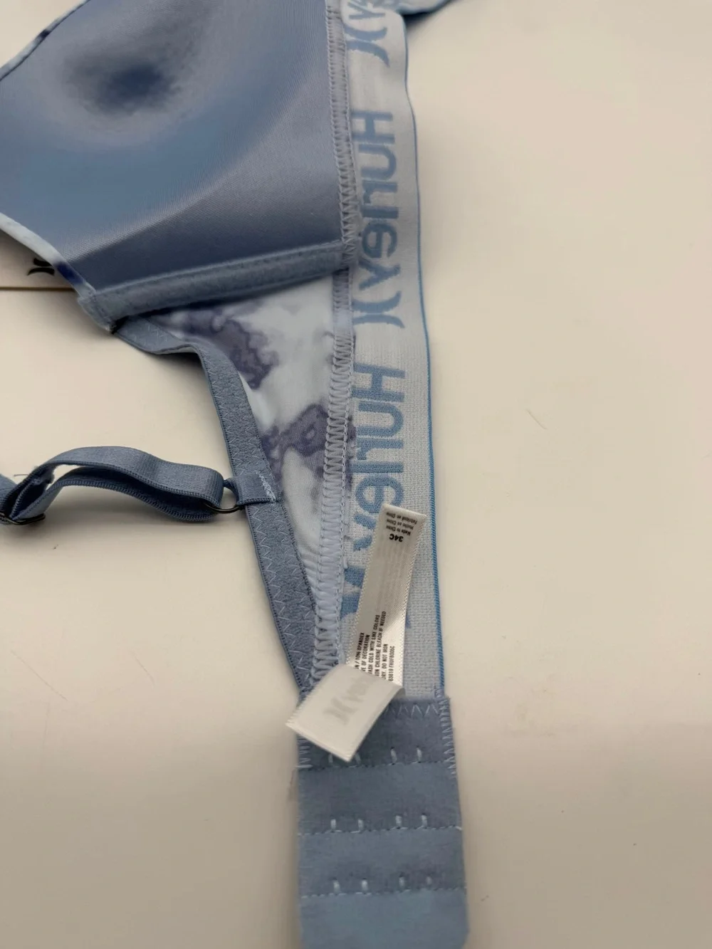 Hurley Light Blue‎ and Navy Tie-Dye Bra 34C
